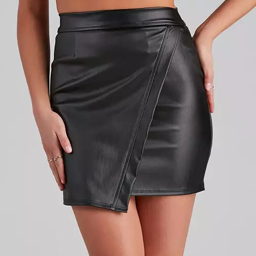 SheIn Faux Leather High Waisted Mini Skirt