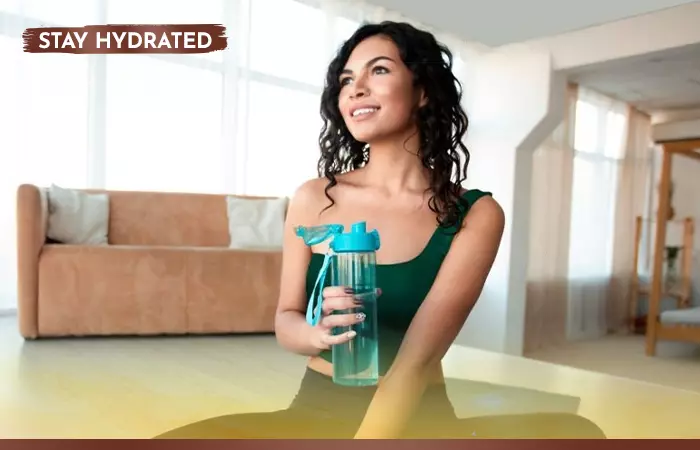 Woman drinking water