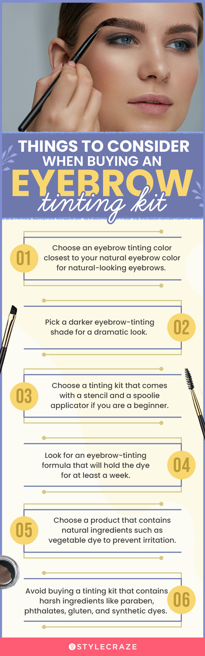Things To Consider When Buying An Eyebrow Tinting Kit (infographic)