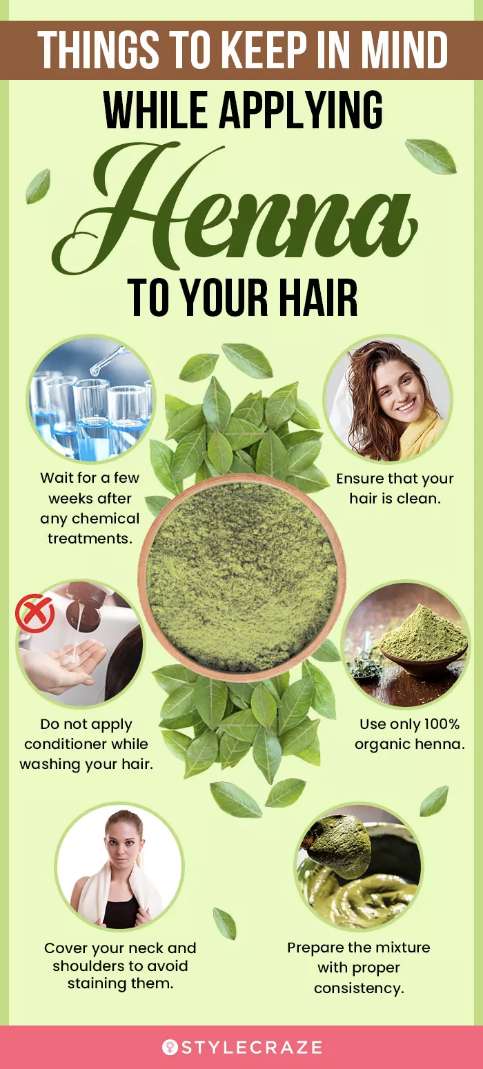 things to keep in mind while applying henna to your hair (infographic)