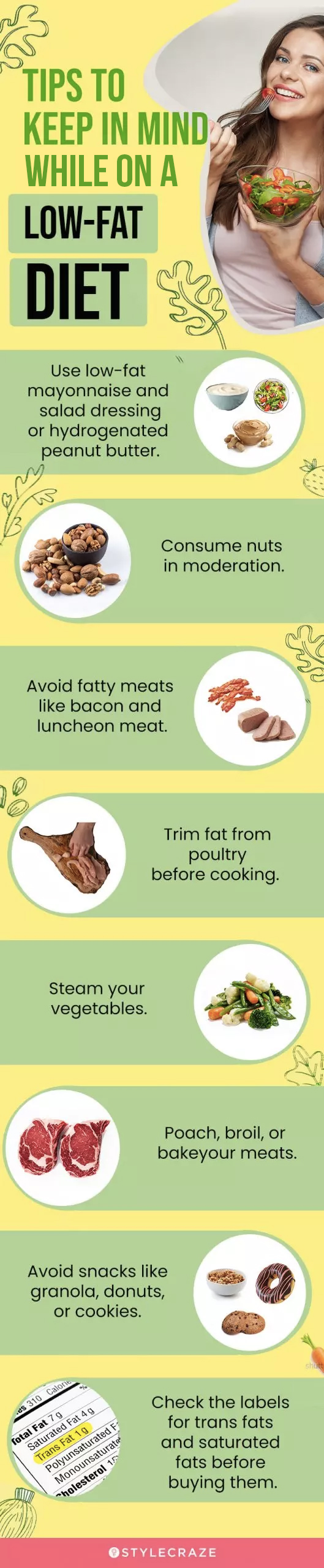 tips to keep in mind on a low fat diet (infographic)