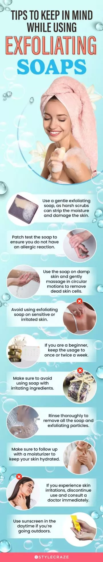 Tips To Keep In Mind While Using Exfoliating Soaps (infographic)