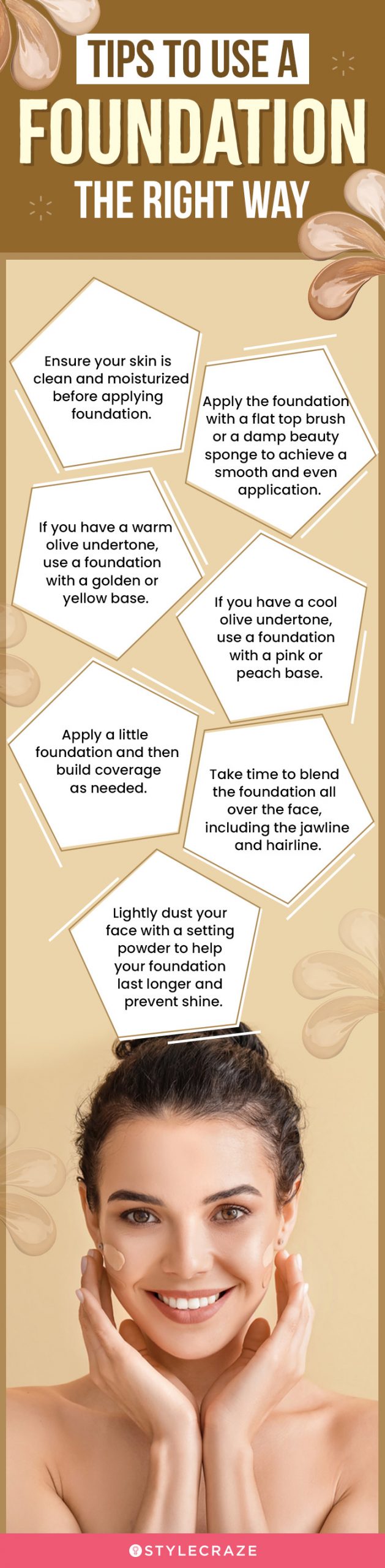 Tips To Use A Foundation The Right Way (infographic)