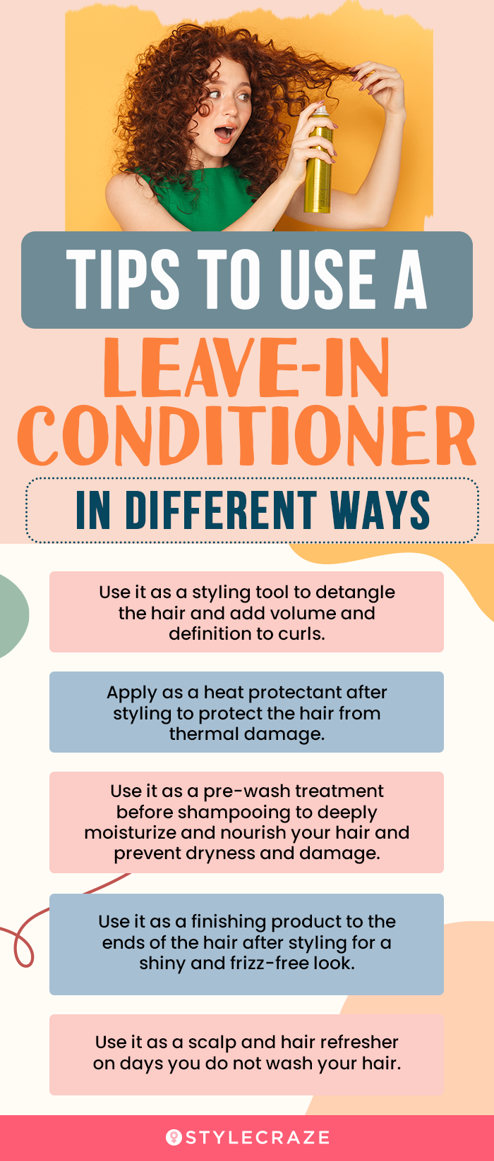 Tips To Use A Leave-In Conditioner In Different Ways (infographic)