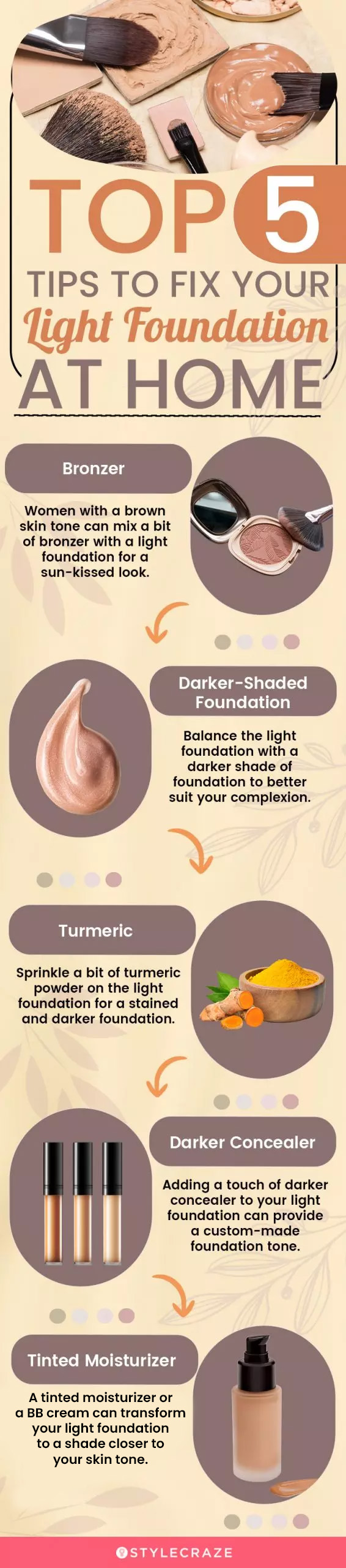 top 5 tips to fix your light foundation at home (infographic)
