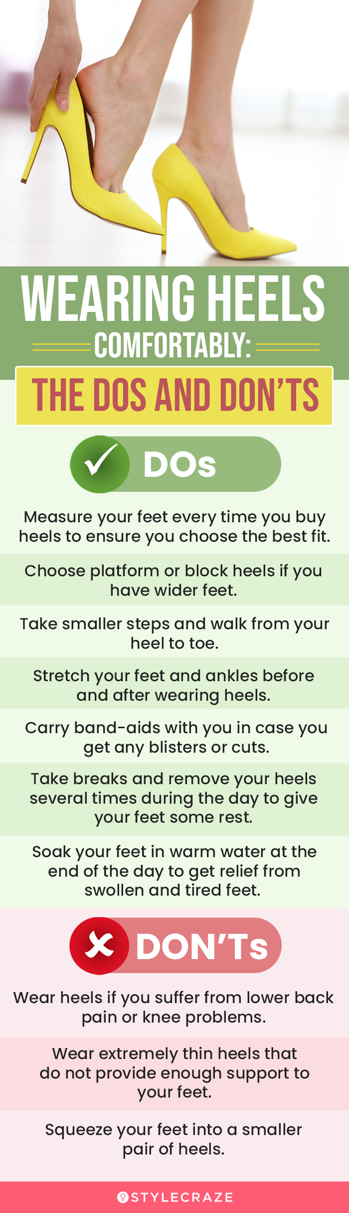 Wearing Heels Comfortably: The DOs and DON’Ts (infographic)