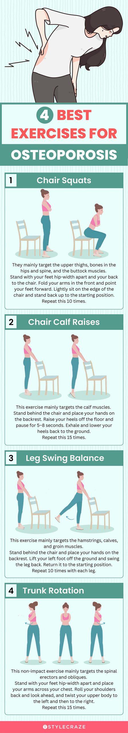 13 Safe Exercises For Osteoporosis With Steps And Pictures