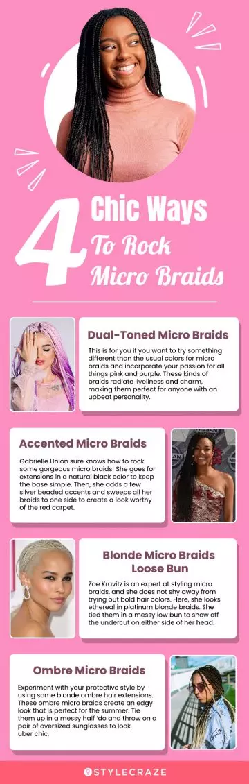 4 chic ways to rock micro braids (infographic)