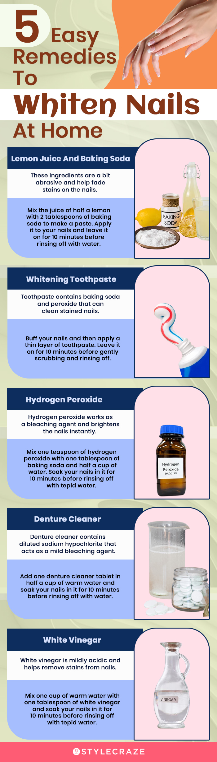 5 easy remedies to whiten nails at home (infographic)
