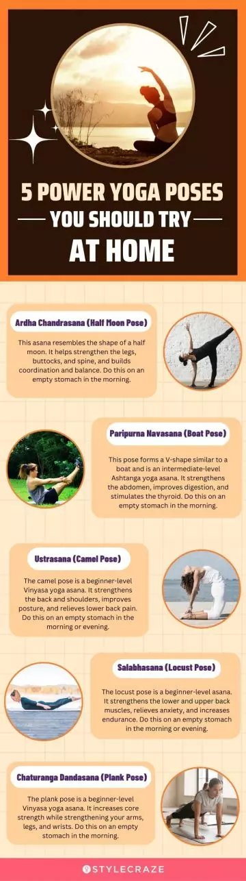 5 power yoga poses you should try at home (infographic)