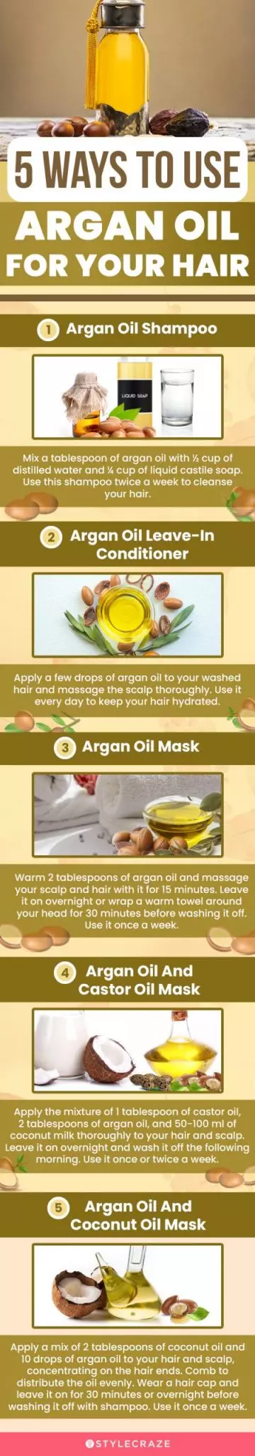 5 ways to use argan oil for hair (infographic)
