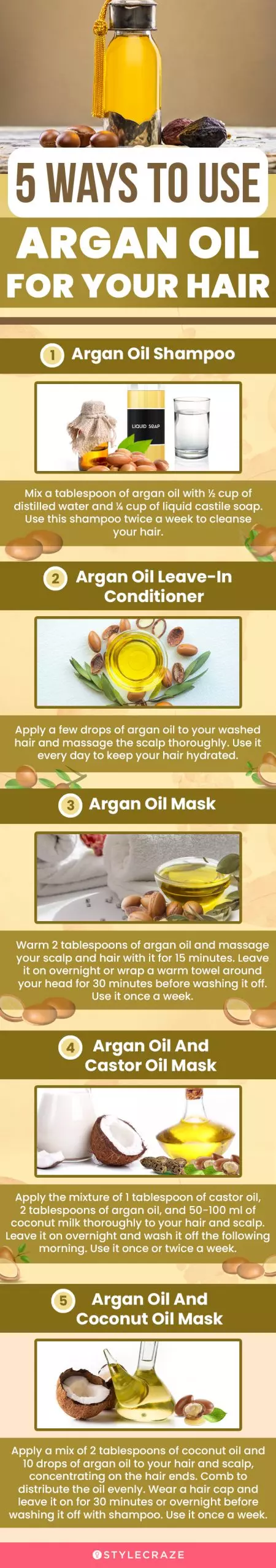 5 ways to use argan oil for hair (infographic)