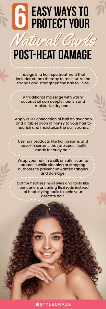 6 easy ways to protect your natural curls post heat damage (infographic)