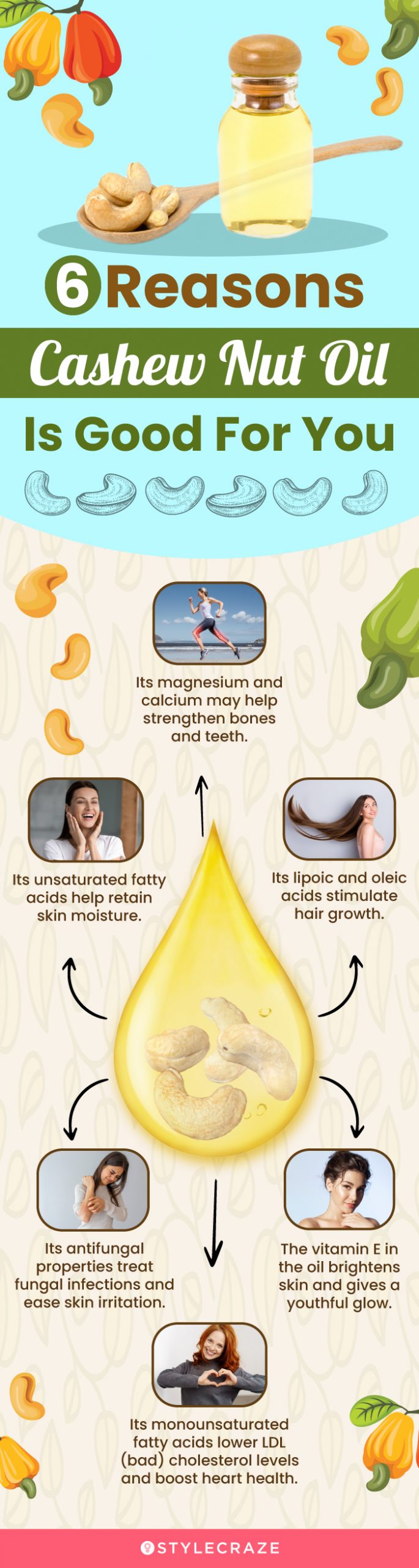 6 reasons cashew nut oil is good for you (infographic)