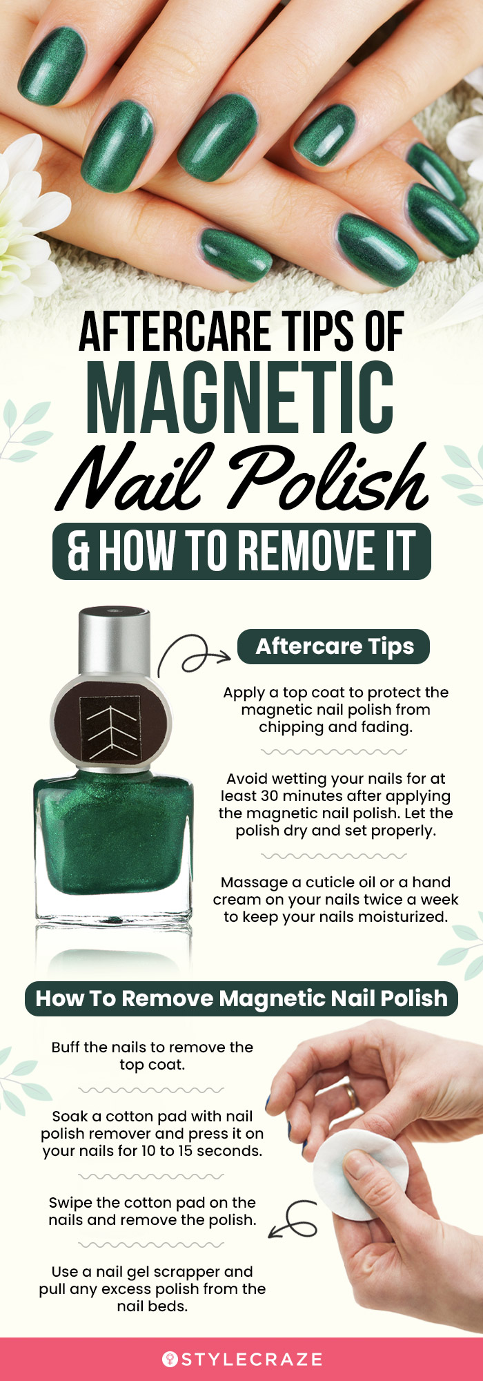 Aftercare Tips of Magnetic Nail Polish & How To Remove It (infographic)