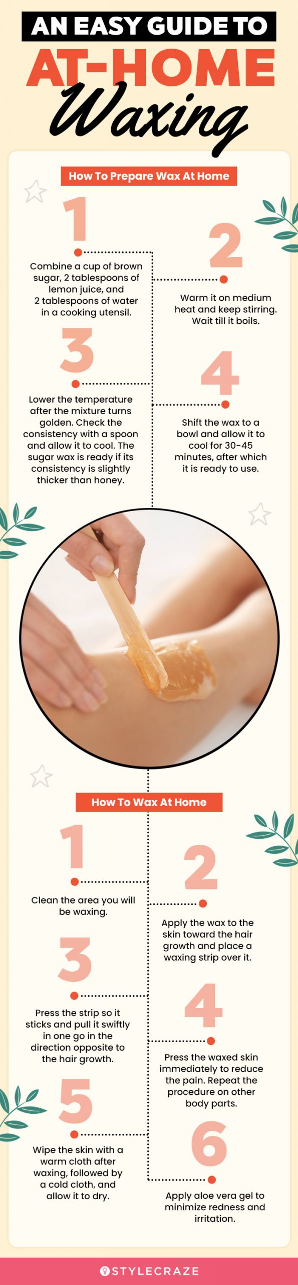 an easy guide to at home waxing (infographic)