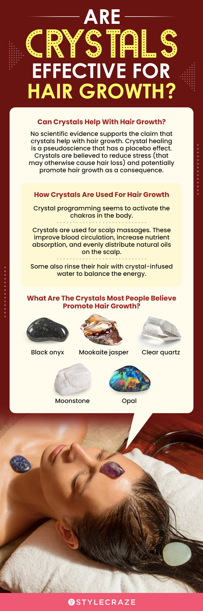 are crystals effective for hair growth (infographic)