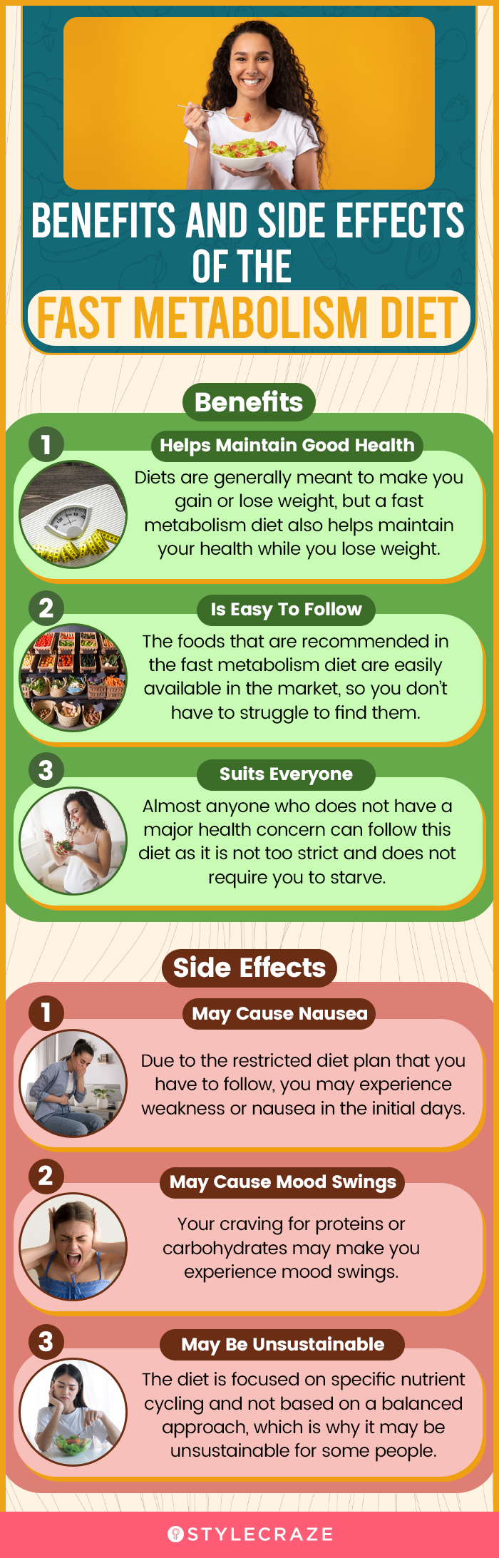 benefits and side effects of the fast metabolism diet (infographic)