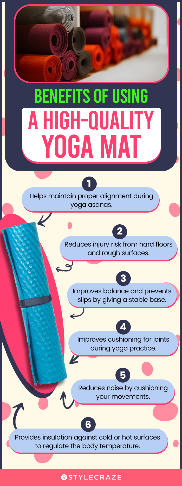 Benefits Of Using A High-Quality Yoga Mat (infographic)