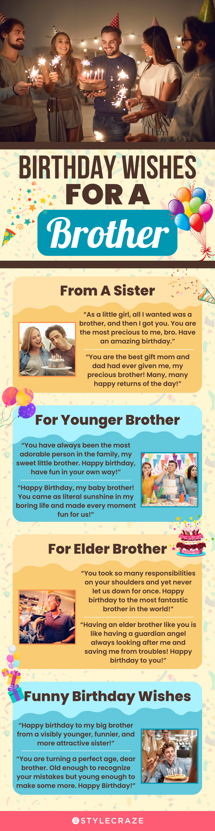 birthday wishes for a brother (infographic)