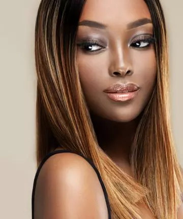 Brown blend hair color for black women