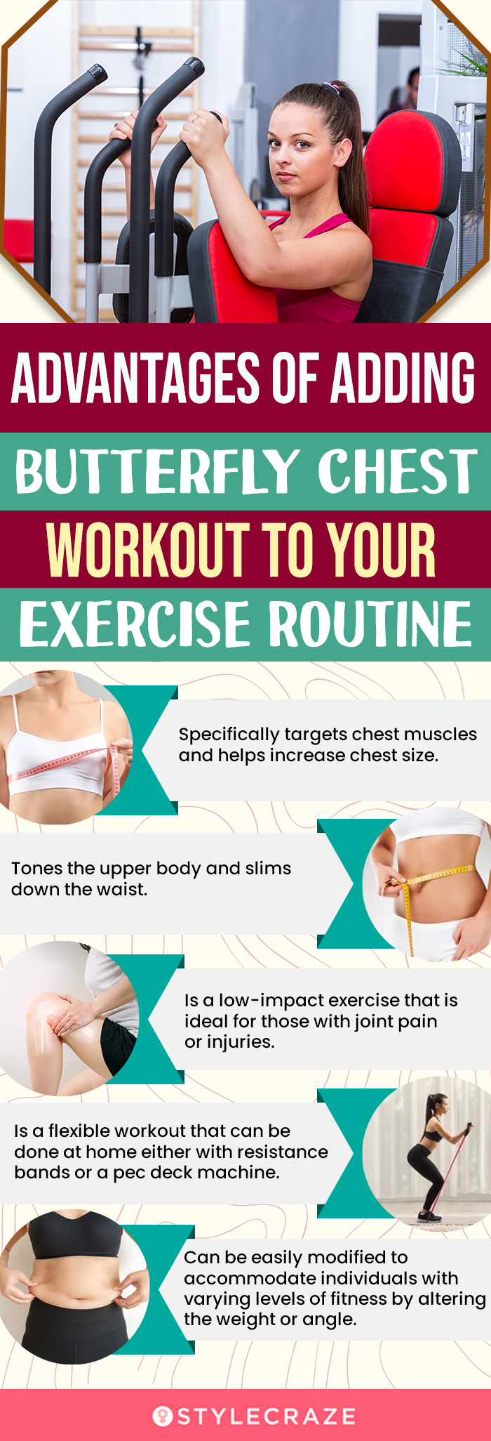 advantages of adding butterfly chest workout to your exercise routine (infographic)