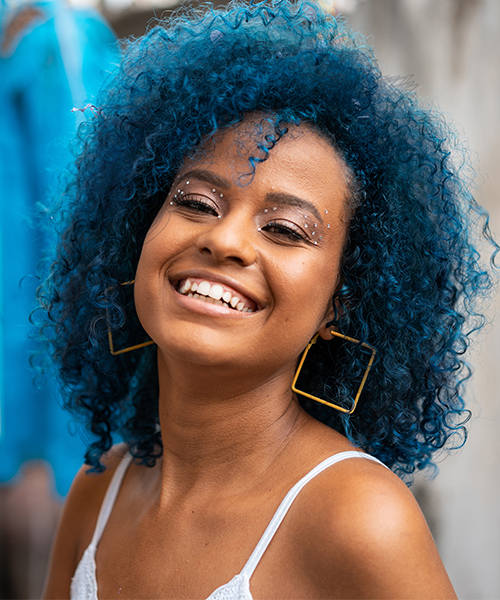 Cobalt blue hair color for black women