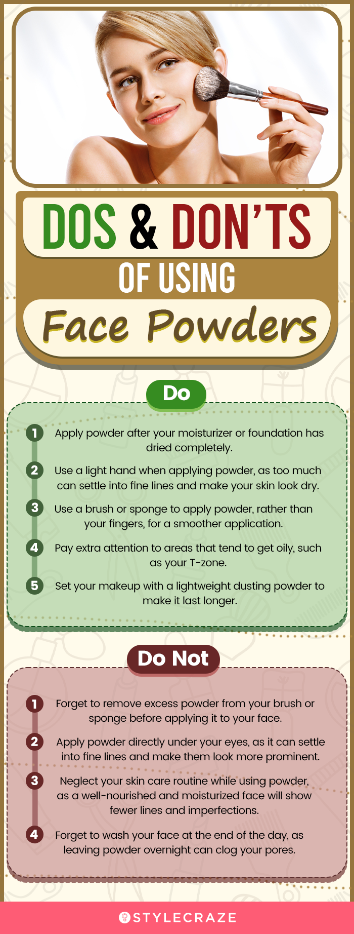 Dos & Don’ts Of Using Face Powders (infographic)