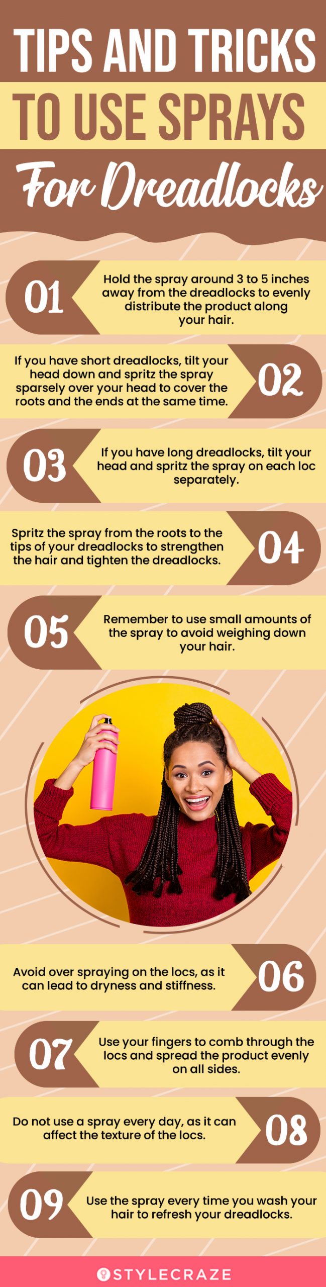 Tips And Tricks To Use Spray For Dreadlocks (infographic)