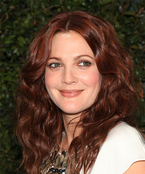 Drew Barrymore's round-faced celebrity hairstyle