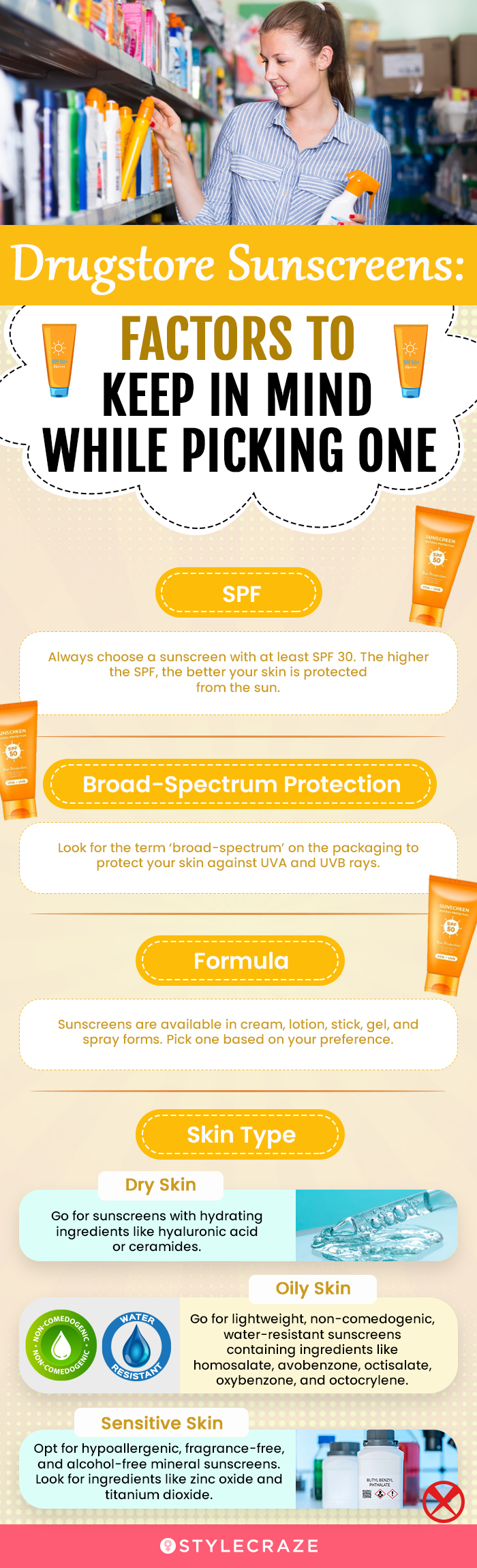 Drugstore Sunscreens: Factors To Keep In Mind While Picking One (infographic)