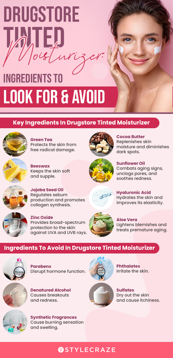 Drugstore Tinted Moisturizer: Ingredients To Look For & Avoid (infographic)