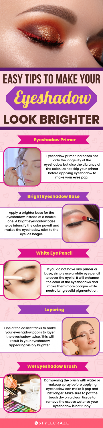 easy tips to make your eyeshadow look brighter (infographic)