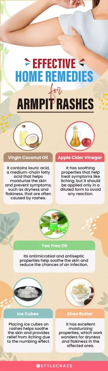 effective home remedies for armpit rashes (infographic)