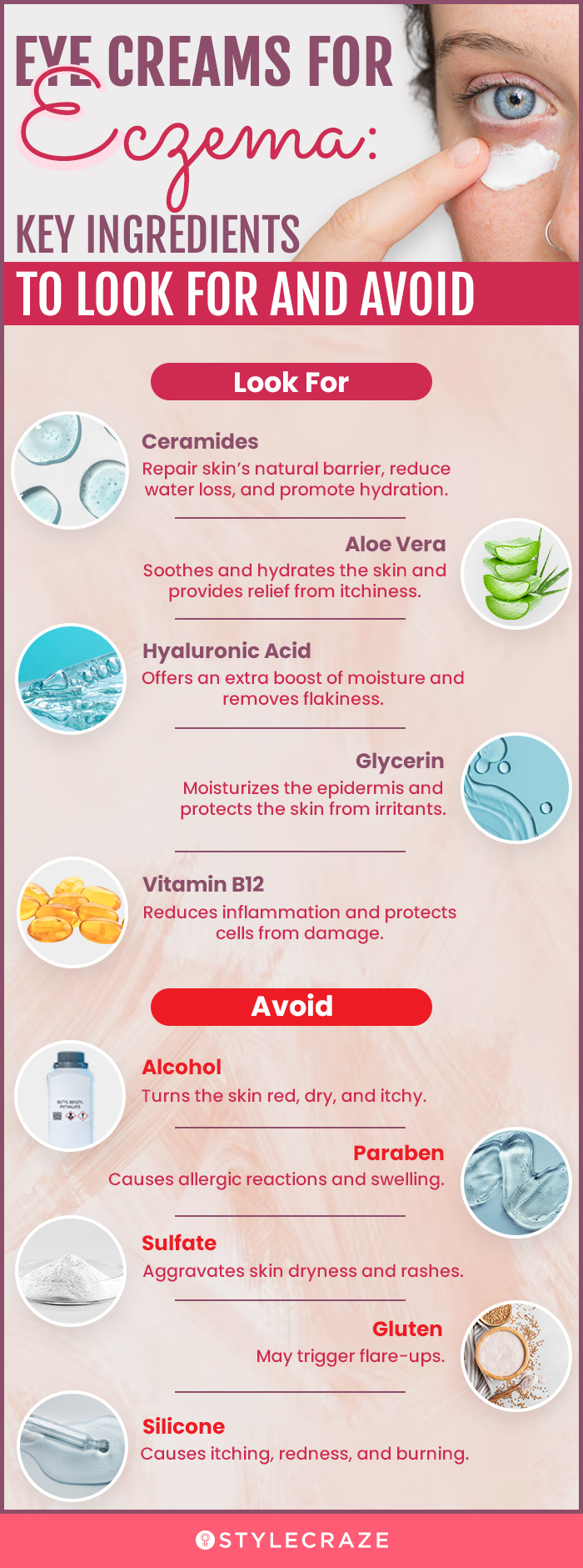 Eye Creams For Eczema: Key Ingredients To Look For (infographic)