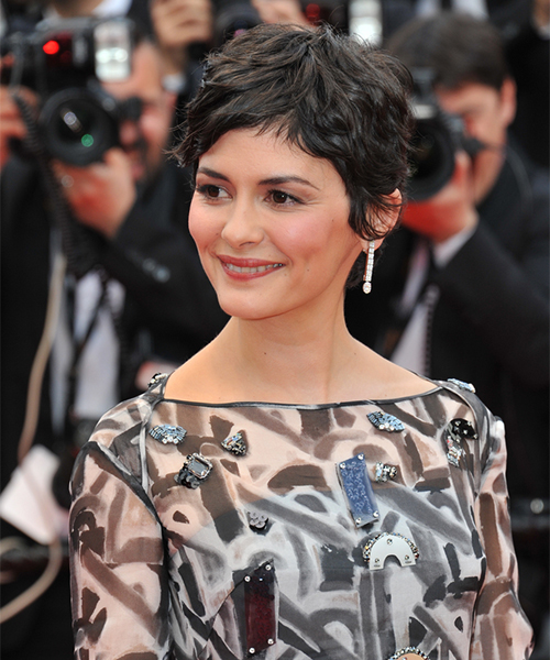 Hairstyle for heart-shaped faces inspired by Audrey Tautou