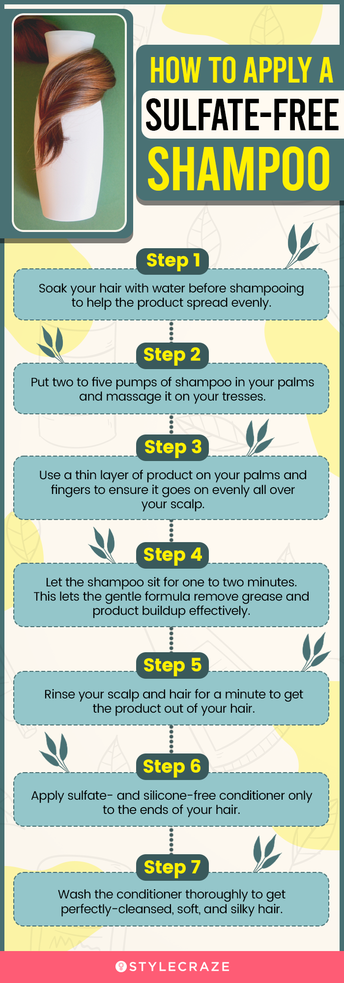 How To Apply A Sulfate-Free Shampoo (infographic)