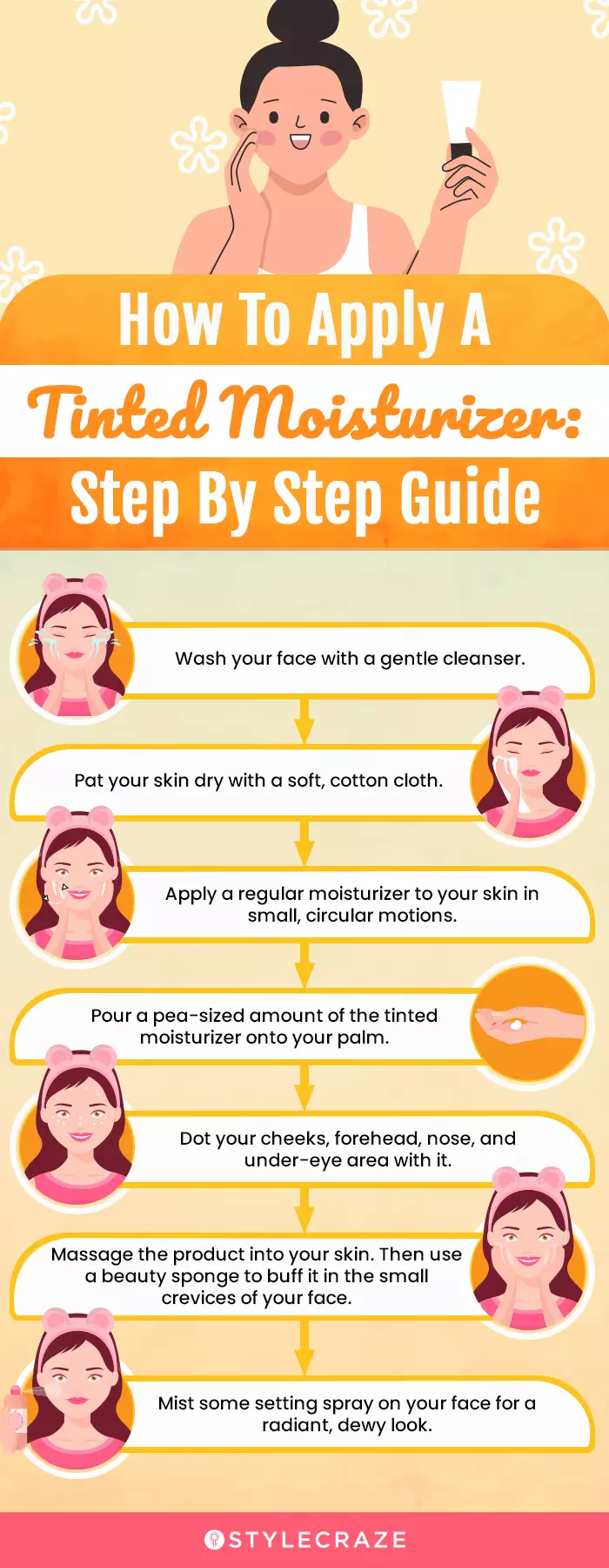 How To Apply A Tinted Moisturizer: Step By Step Guide (infographic)