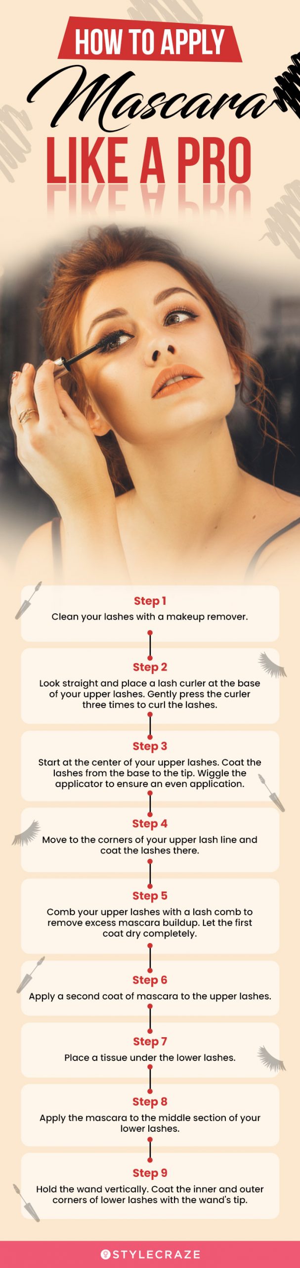 How To Apply Mascara Like A Pro (infographic)