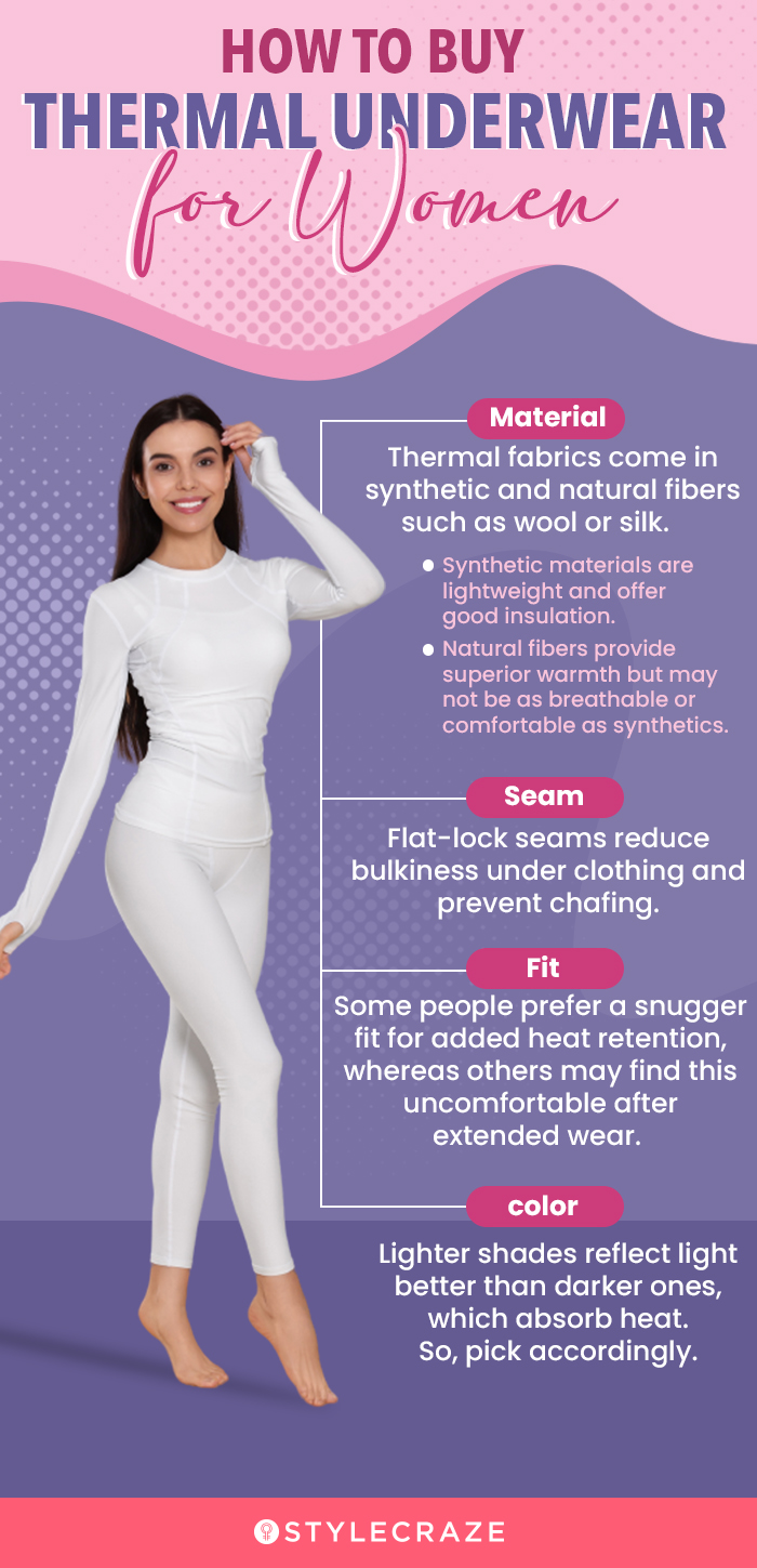 How To Buy Thermal Underwear For Women (infographic)