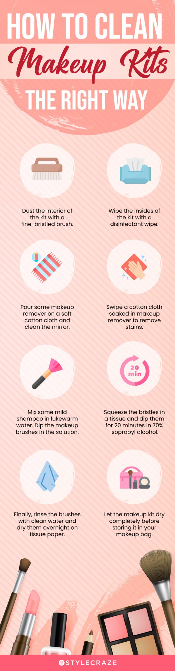 How To Clean Makeup Kits The Right Way (infographic)