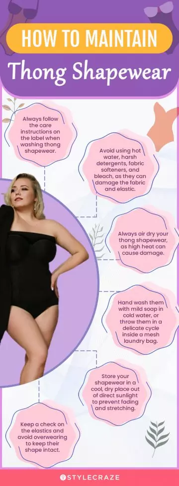 How To Maintain Thong Shapewear (infographic)