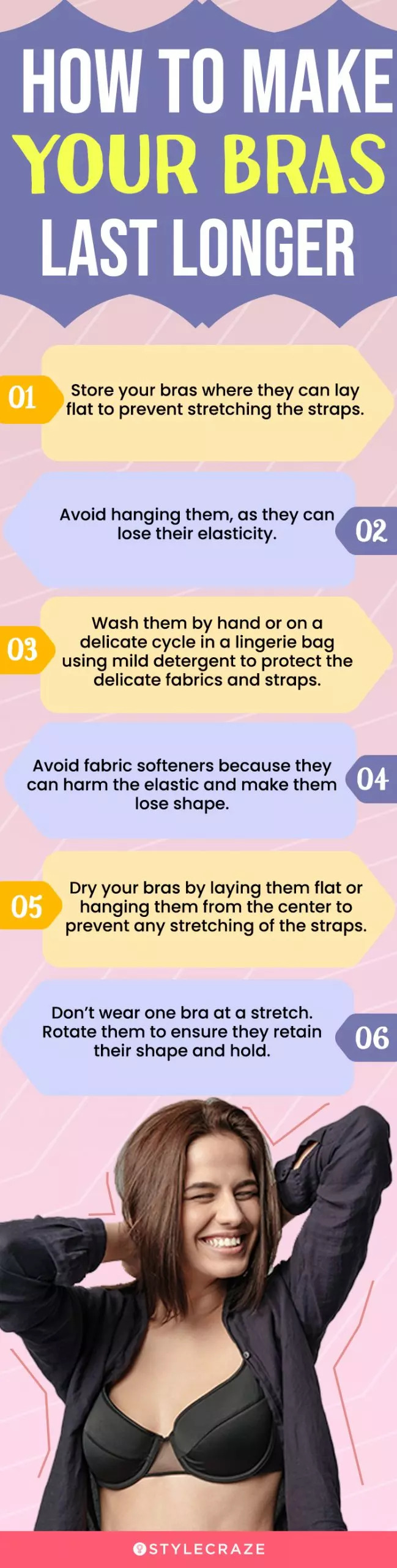 Tips For Storing Bras (infographic)