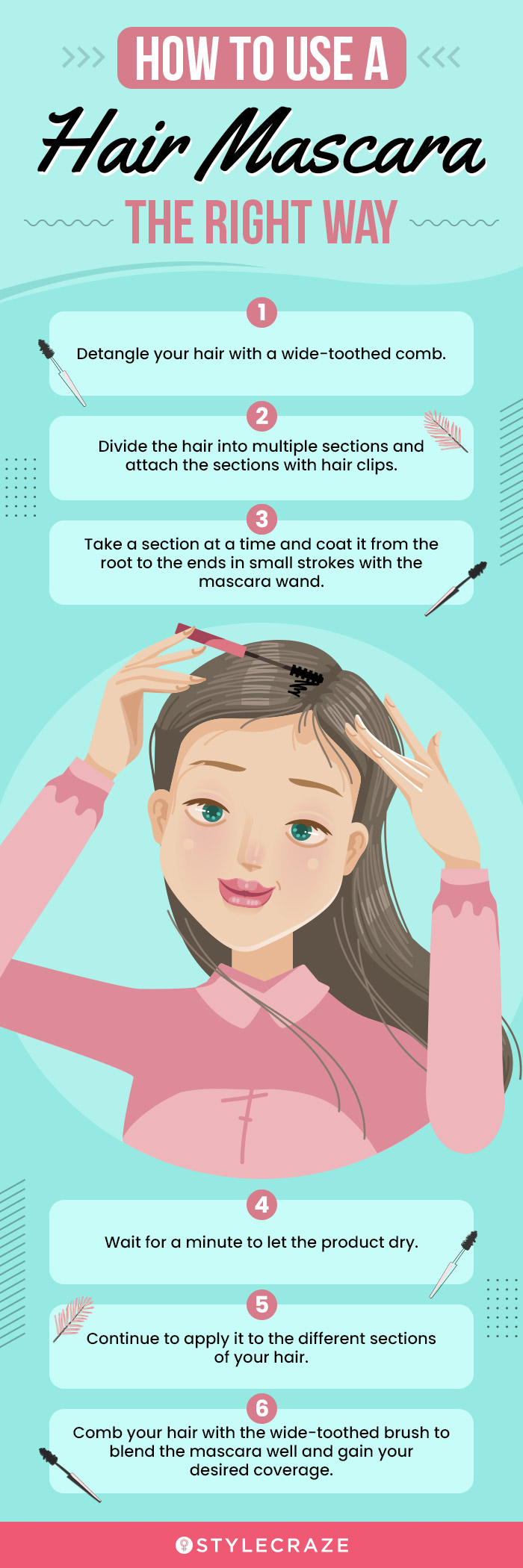 How To Use A Hair Mascara The Right Way (infographic)