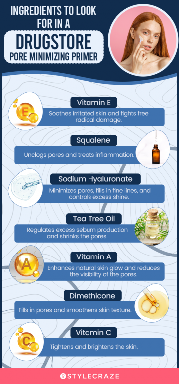 Ingredients To Look For In A Drugstore Pore Minimizing Primer (infographic)