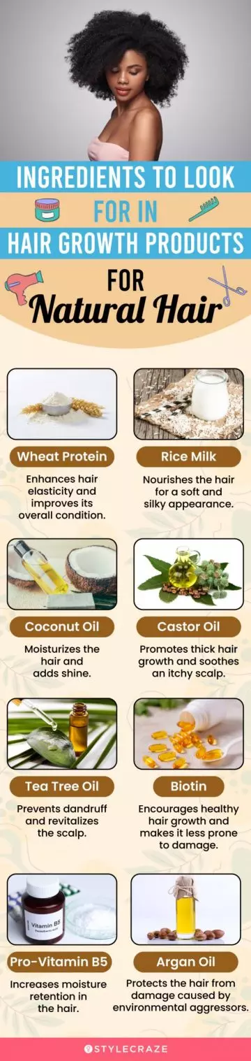 Ingredients To Look For In Hair Growth Products For Black Hair (infographic)