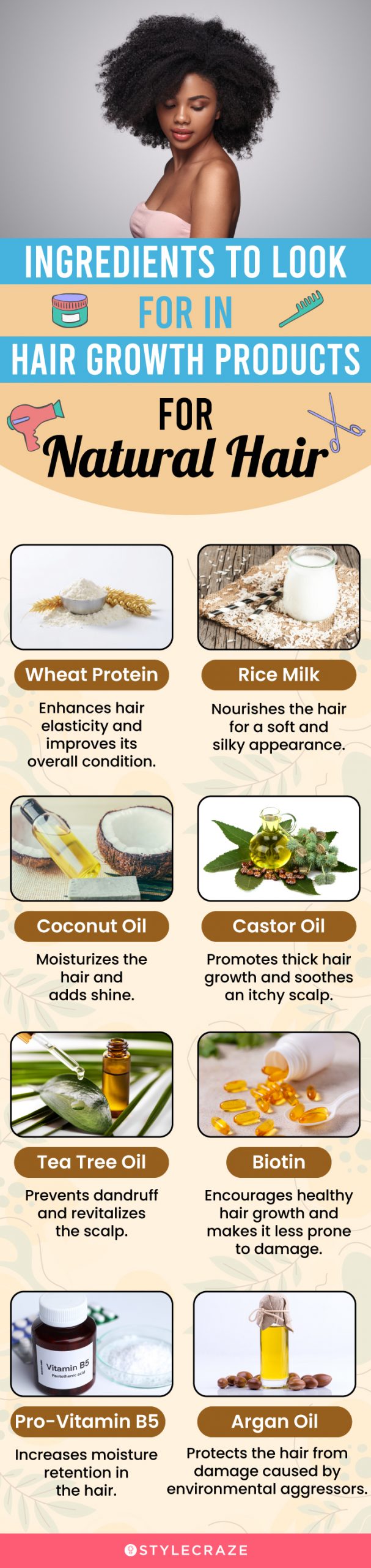 Ingredients To Look For In Hair Growth Products For Black Hair (infographic)