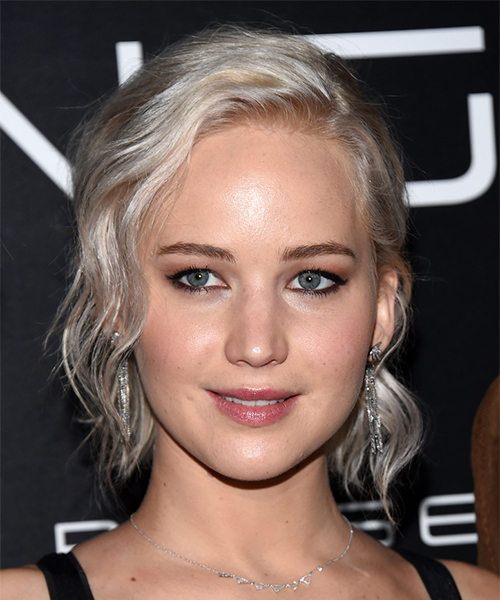 Jennifer Lawrence's round-faced celebrity hairstyle