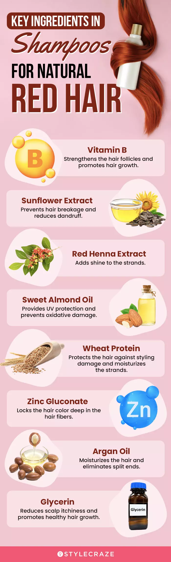 Shampoos For Natural Red Hair: Ingredients in Focus (infographic)