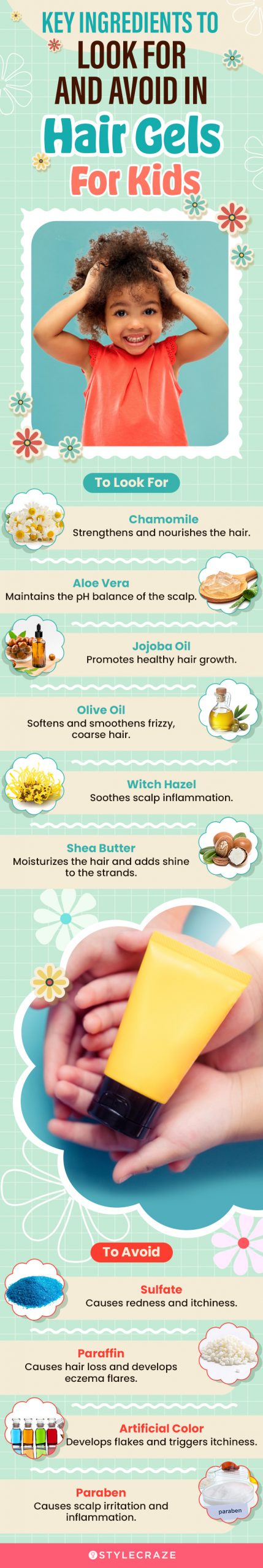 Key Ingredients To Look For And Avoid In Hair Gels For Kids (infographic)